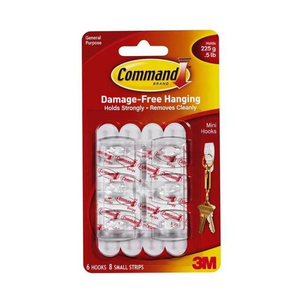 Command Mini Hooks (Pack of 6) - White