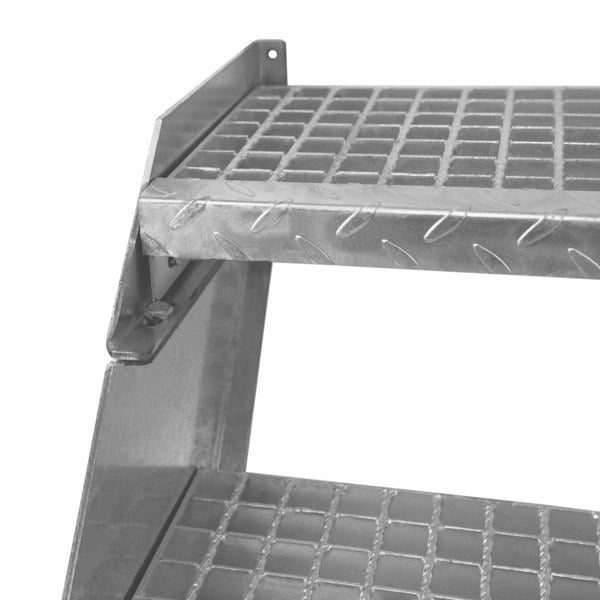 Monstershop Adjustable 4 Section Galvanised Staircase - 600mm Wide