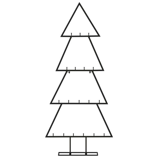 Berkfield Metal Christmas Tree for Decoration Black 90 cm