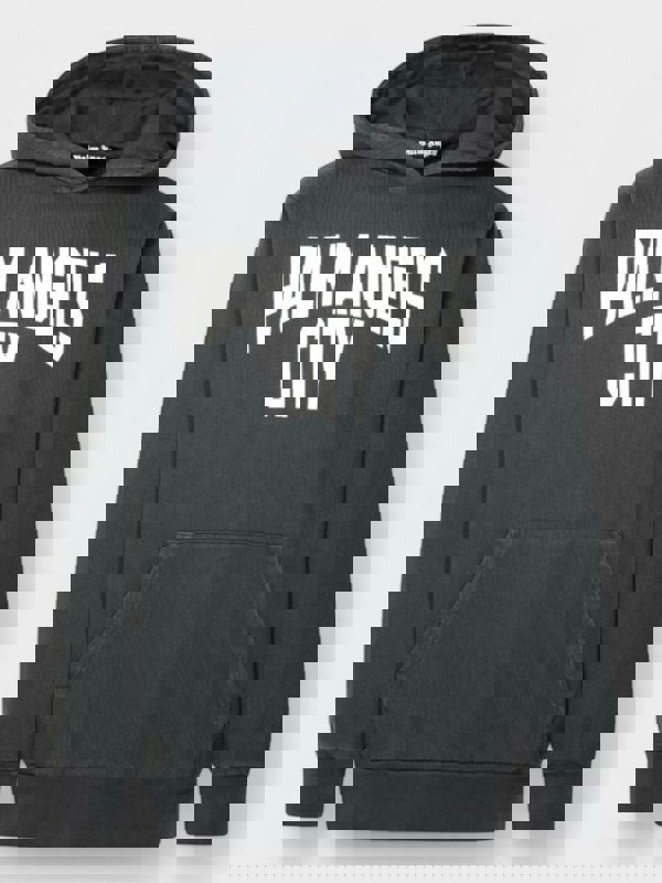 Palm Angels Logo - Print Hoodie Dark Grey - Supplied FashionPALM ANGELS