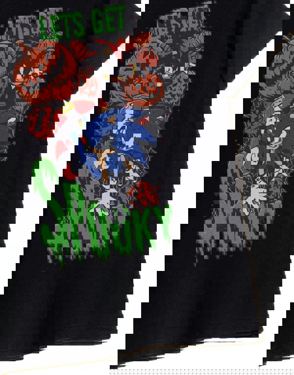 Sonic the Hedgehog Boys Black Let's Get Spooky Short Sleeved T-Shirt