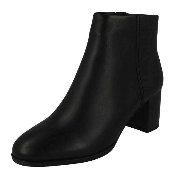 Clarks Ladies Clarks Elegant Heeled Ankle Boots Freva55 Zip