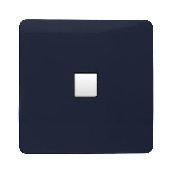 Trendi Switch 1 Gang RJ45 Cat 5e PC Ethernet Socket in Navy Blue