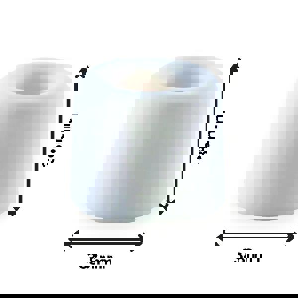 Floor Mounted Cylindrical Door Stopper, White (2-pack)