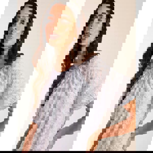 Blue Vanilla Jacquard Smock Mini Dress