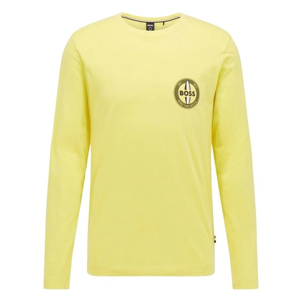 Boss Mens Tyrec Long-Sleeved T-Shirt - Yellow
