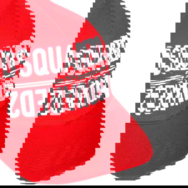 DSQUARED2 BCM0340 4065 Dsquared2 25th Anniversary Reverse Logo Baseball Cap 4065 RED Hat One Size