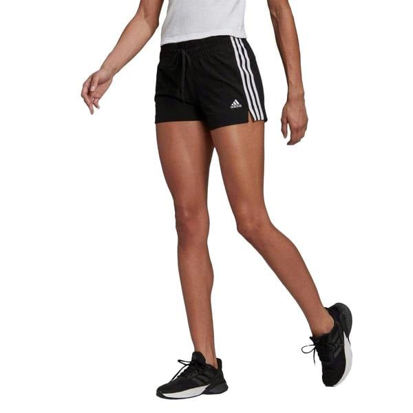 Adidas Womens/Ladies Essentials 3 Stripes Shorts - Black/White - 