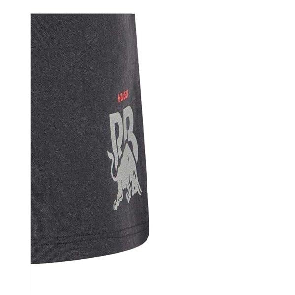 Hugo Mens Washed Elasticated Waist Relaxed Fit Sweat Shorts - Black - 