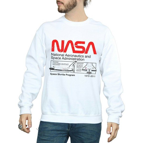 NASA Mens Space Shuttle Sweatshirt - White