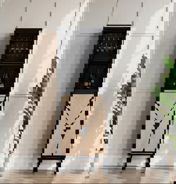 IH Design Dusk Mango Wood Drinks Cabinet/Bookcase