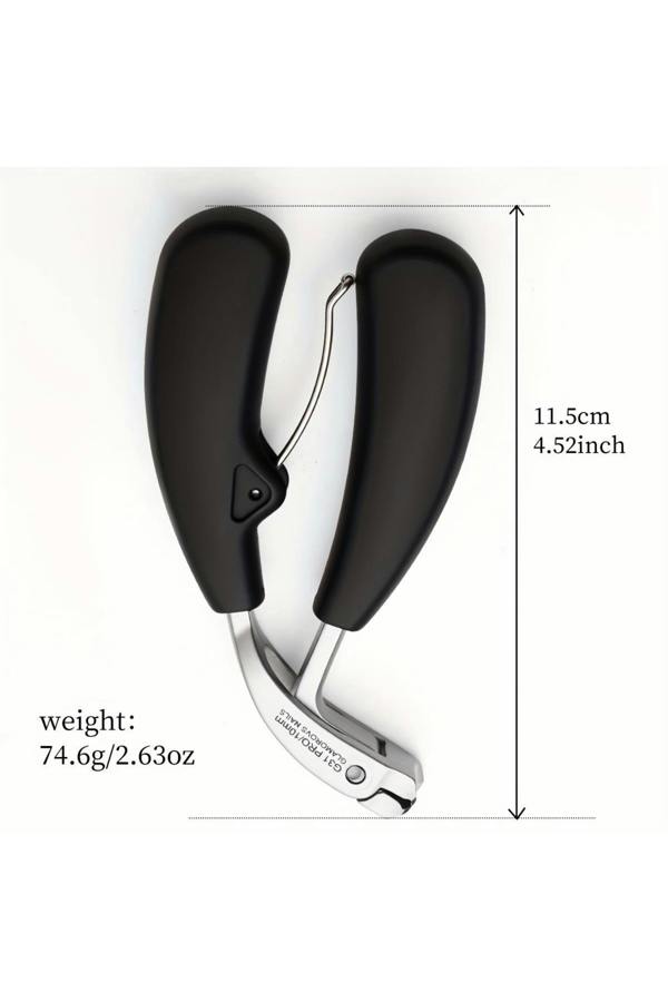 Dyzi Premium Nail Clippers Stainless Steel Concave Blade Silver