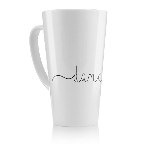 Benjamin Tate Design Text Dance Designer Latte Mug