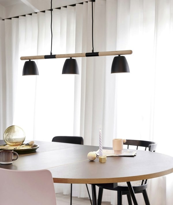 Nordlux Theo 3-Rail | Ceiling pendant | Black