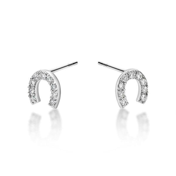 925 Sterling Silver Horse Shoe Stud Earrings for Women - namana.london