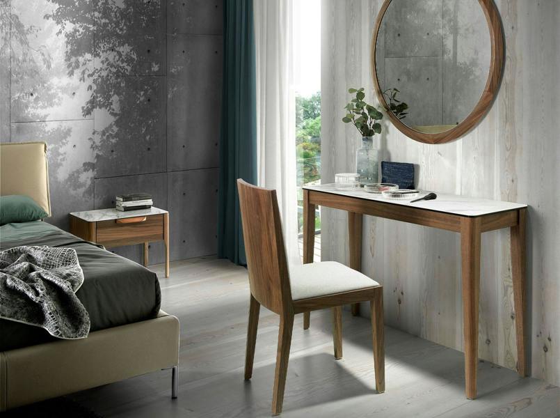 Angel Cerdá Porcelain marble and walnut rectangular console table 3082