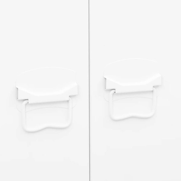 Berkfield Industrial Wardrobe White 90x50x180 cm Metal