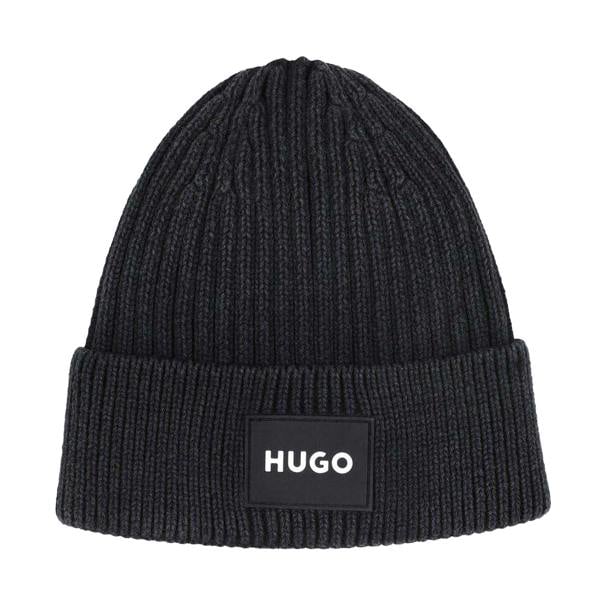 Hugo Childrens/Kids Ribbed Beanie - Black - 