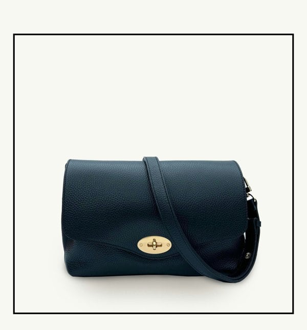 The Maddie Maxi Leather Bag - Navy