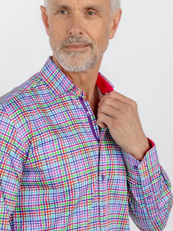 CHECK GINGHAM PINK INSERT - Claudio Lugli Shirts