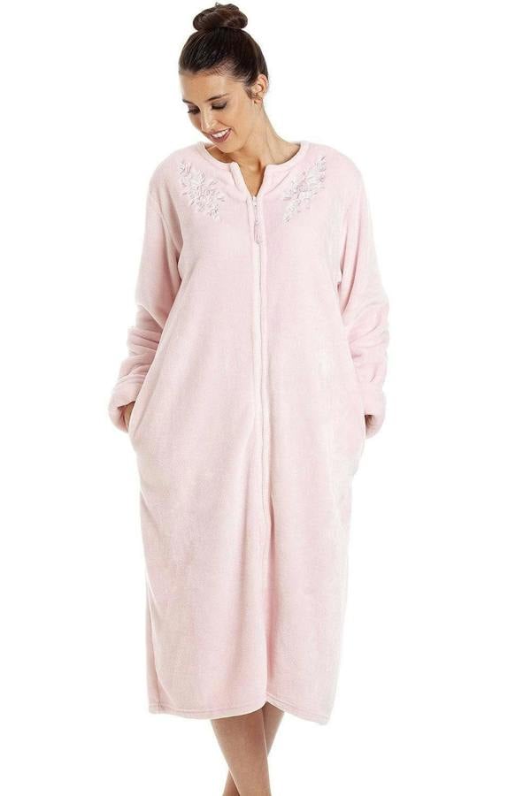 Womens Luxury Soft Fleece Pink Housecoat