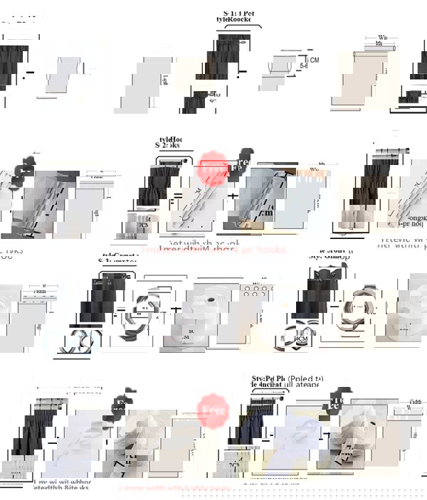 Anydrape Curtain Dark Green Blackout Curtains for Living Room 100cm