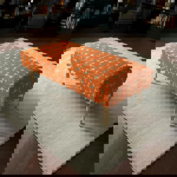 Contemporary entrance bench with premium stitched lid design for stylish flats