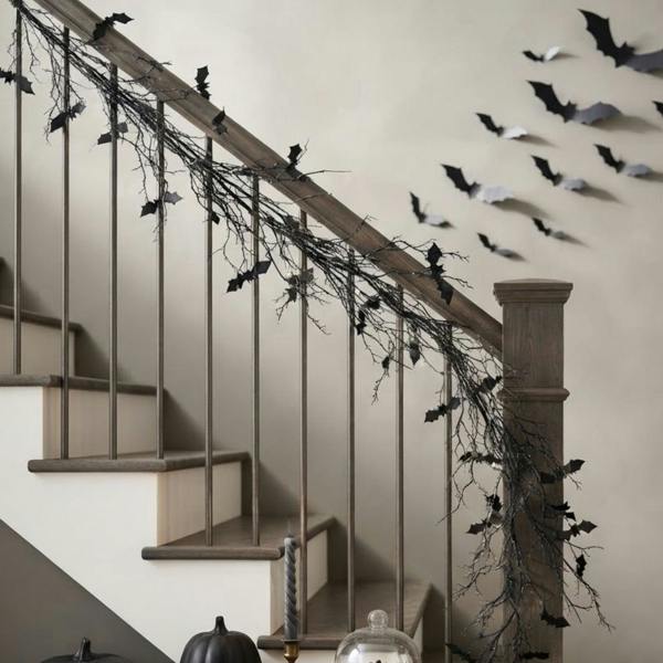 Garden Greatness 6ft Spooky Bat Halloween Garland