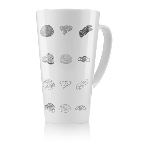 Benjamin Tate Design Burger and sandwich icon Designer Latte Mug