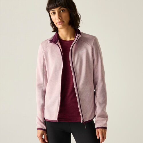 Regatta Womens Newhill Full Zip Fleece Jacket - Pink Haze/Fig