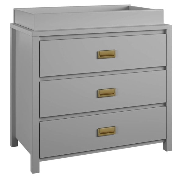 Dorel Home Haven 3 DRW Dresser with Changing Topper Dove Grey