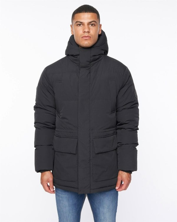 Duck and Cover Fletchley Puffer Jacket Black