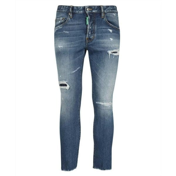 Dsquared2 Skater Jean Green Badge Blue Denim Pants