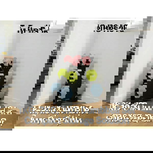 Gr8 Home 12kg Hex Dumbbell Set with Storage Stand