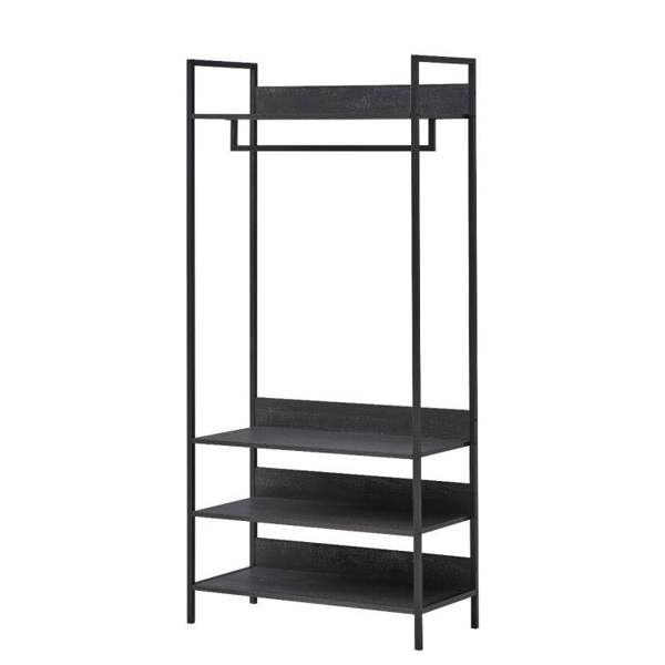 Timber Art Design Zahra Bedroom Double Open Wardrobe 4 Shelves Furniture Storage Cupboard