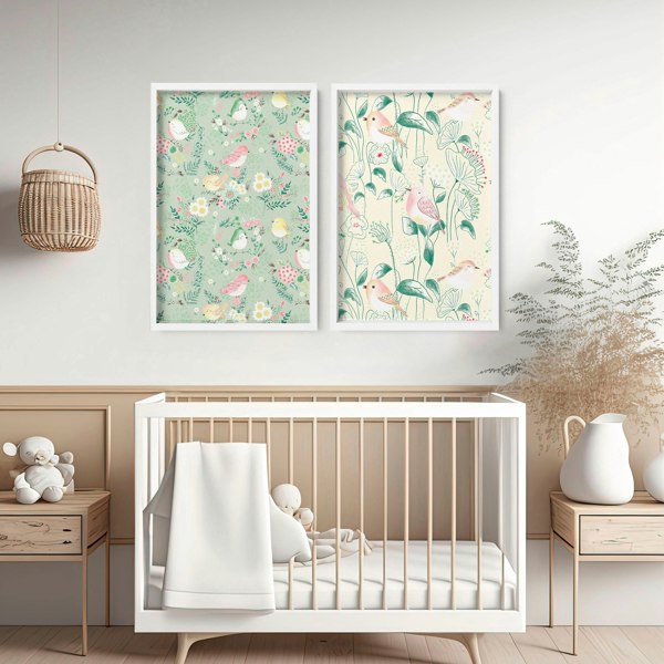 Woodland nursery decor | set of 2 wall art prints