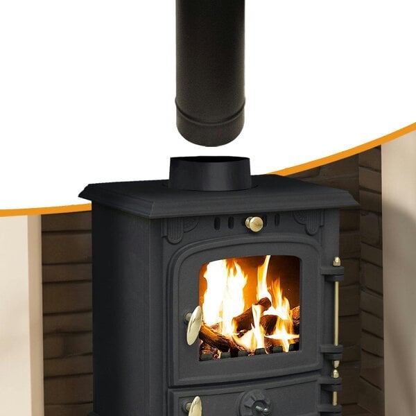Nicoman Flue Pipe Straight 100cm for 5" inch (125mm) Stove Flue Systems