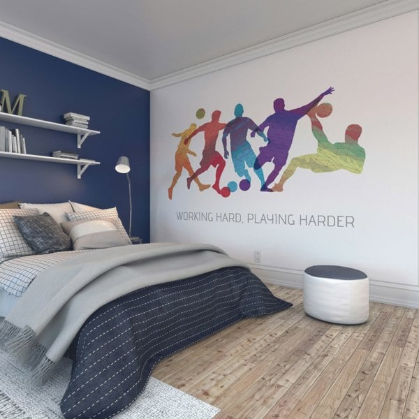 Origin Murals Geo Footballers Wall Mural