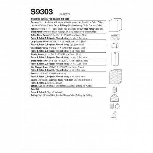 Simplicity Sewing Pattern 9303 One Size - Easy