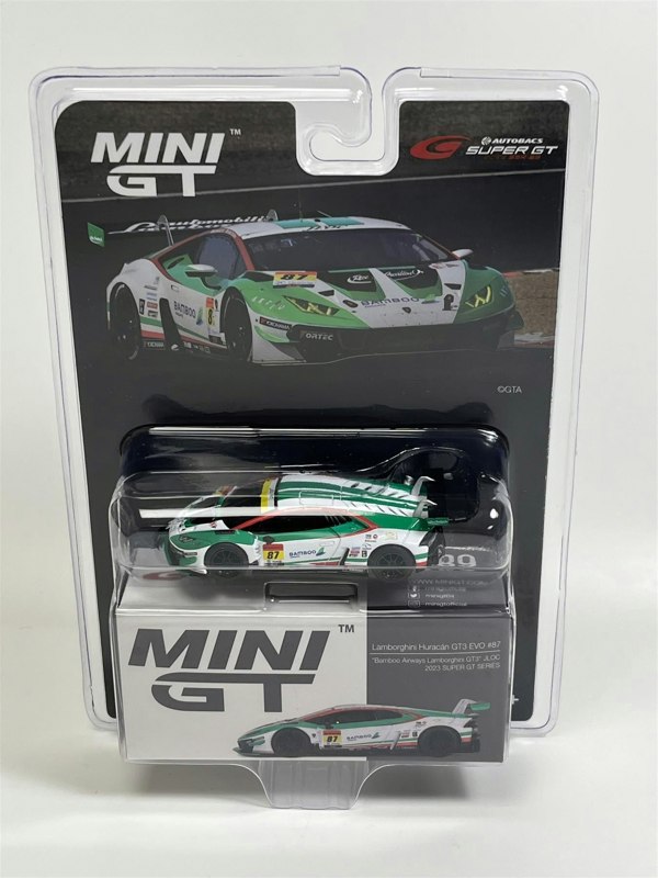 Mini GT Lamborghini Huracan GT3 EVO #87 2023 Super GT Series 1:64 Scale Mini GT MGT00689L