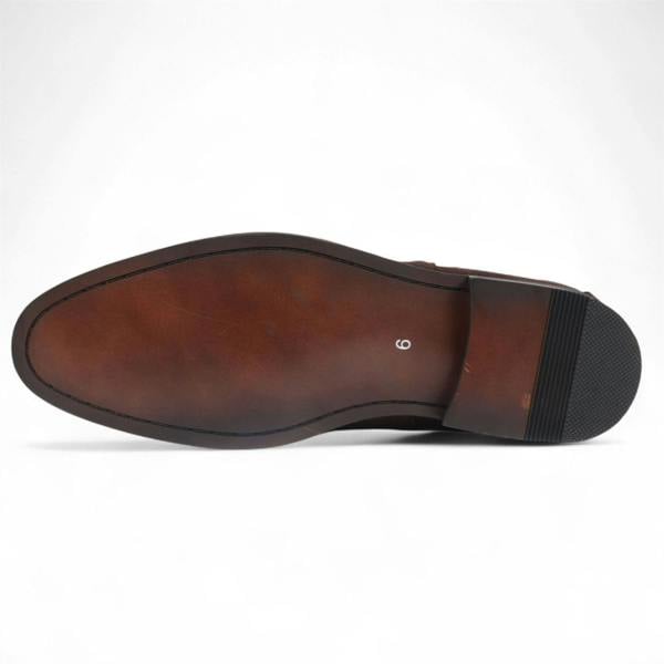 Dolcetto Men's Suede Chelsea Boots Real Leather Lined Slip-On
