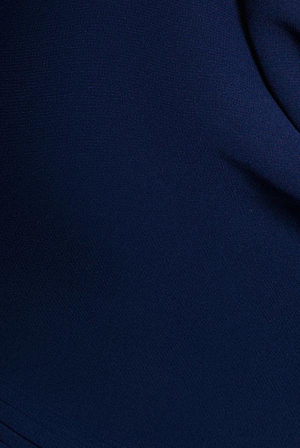 Chiffon Cowl Twisted Rope Strap Lace-up Flared Maxi Dress - Navy Blue DR4937