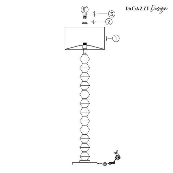 Trezza Walnut Floor Lamp