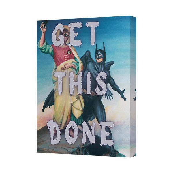 Benjamin Tate Design Get This Done Canvas Print Featuring Batman And Robin Artwork
