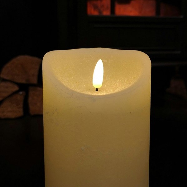Samuel Alexander 18cm Premier Christmas Cream Flickerbright Candle with Timer