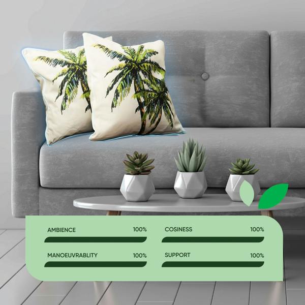 Gardenwize Pair of Outdoor Scatter Cushions – Light-Up Palm Design