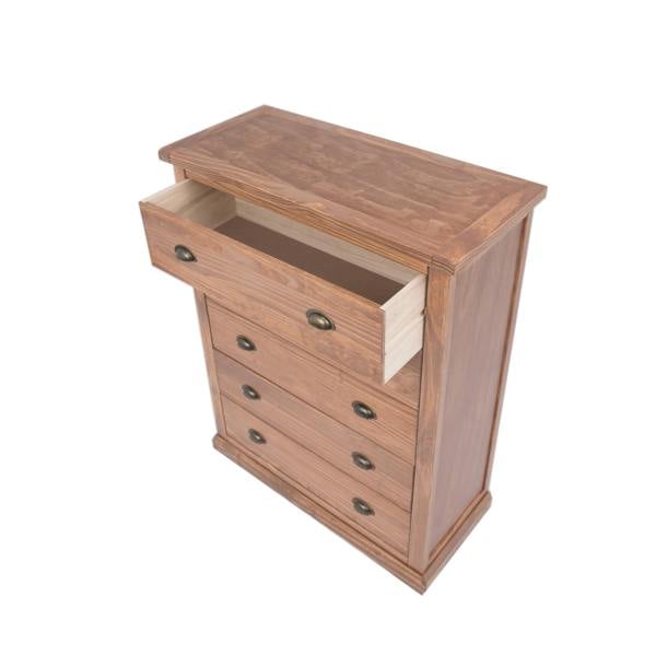 Cabinet Bits Tirolo 5 Drawer Chest of Drawers Brass Cup Handle