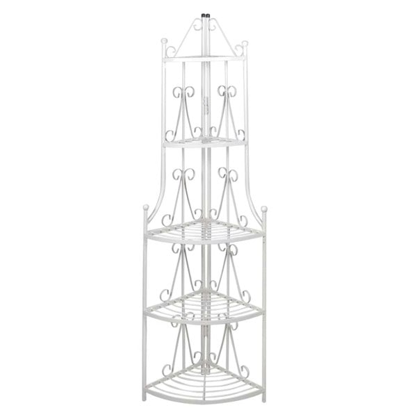 Berkfield Corner Plant Rack White