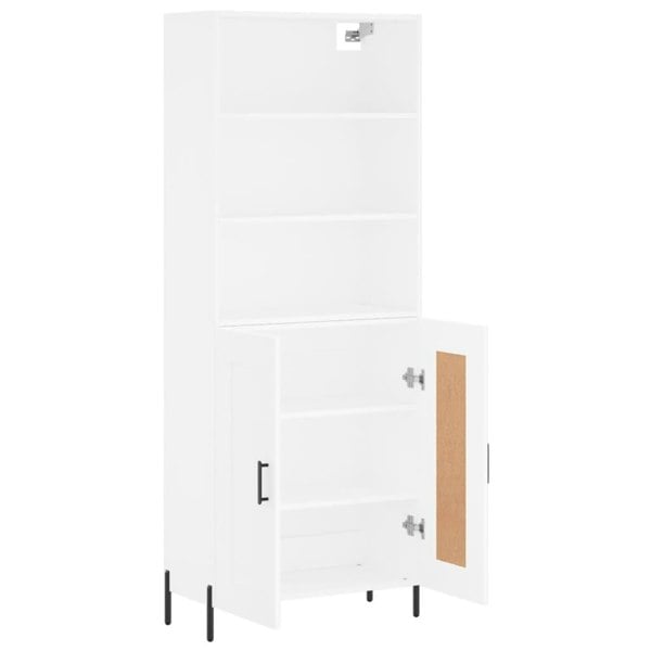 Berkfield Highboard White 69.5x34x180 cm Engineered Wood