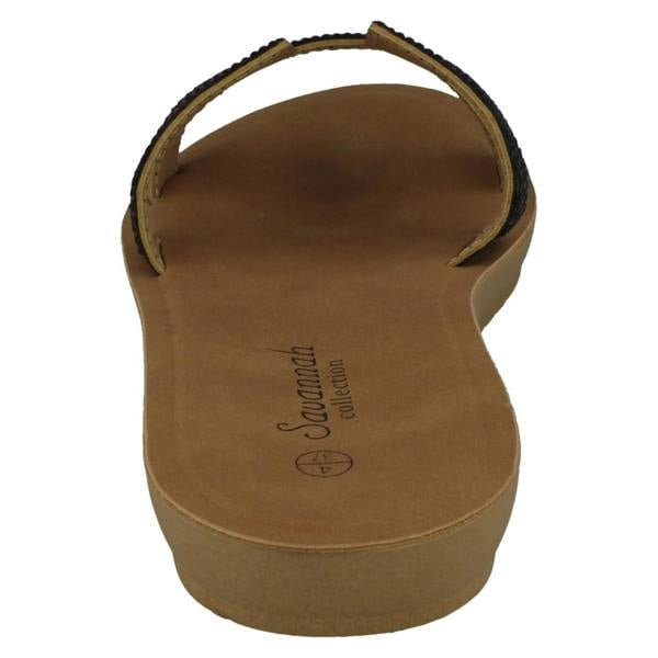 Savannah Ladies Savannah Diamante Vamp Mules